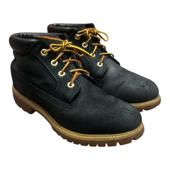 Timberland Black Boots with Yellow Laces Chukka boots Black SZ 10 main image 4